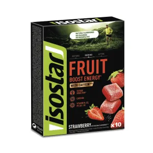 Isostar Energy Fruit Boost Strawberry (10x10g) - Želejas un konfektes