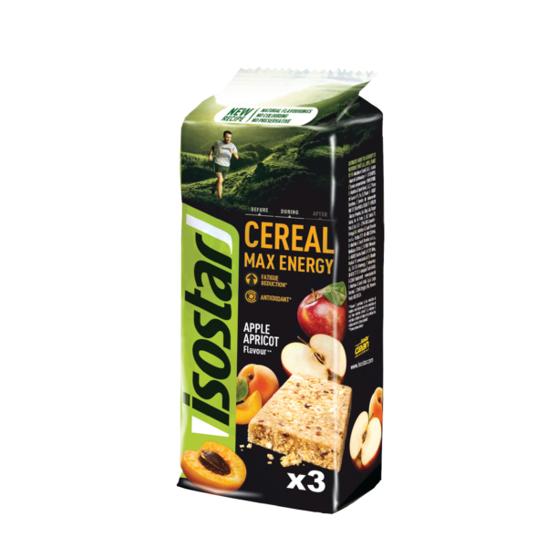 Isostar Cereal Max Energy Apple Apricot Batoon 55g Apple, Aprikoos