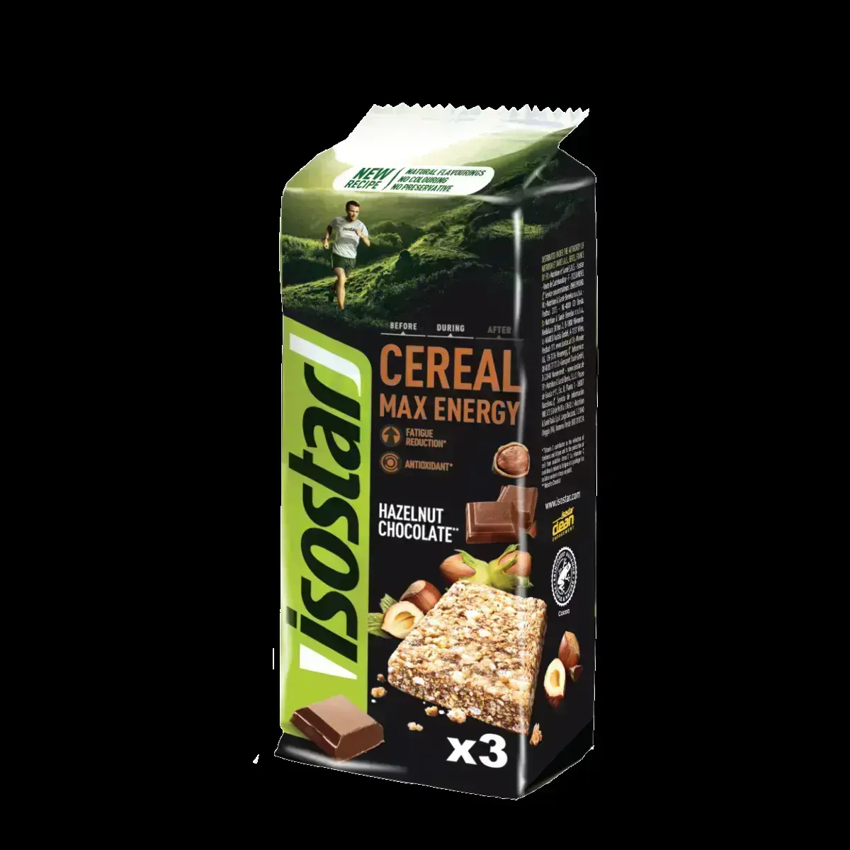 Isostar Cereal Max Energy Hazelnut Chocolate batoon 55g Sarapuu, Šokolaad