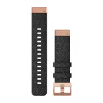 Garmin QuickFit 20 Watch Band Black Nylon Rose 
