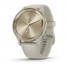 Garmin Vivomove Trend French Grey Kuldne roostevaba terasest korpus prantsuse halli korpuse ja silikoonist käerihmaga.