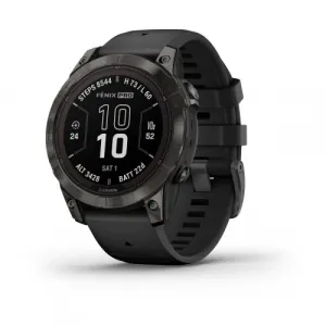 Garmin fēnix 7 Pro Sapphire Solar Carbon Gray Süsihall DLC titaankate musta rihmaga