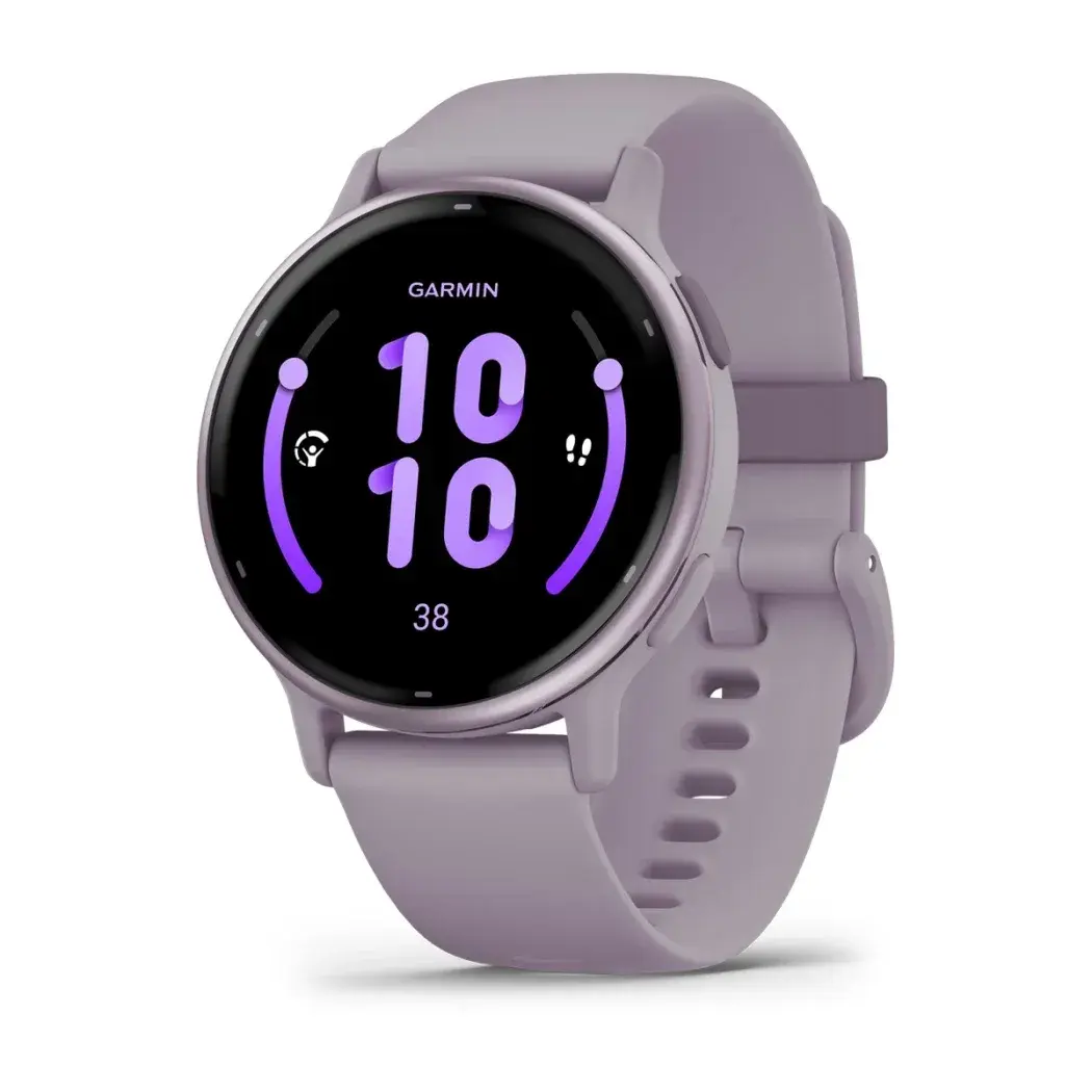 Garmin Vivoactive 5 Orchid Metalliline orhidee alumiiniumist korpus orhidee ja silikoonist käerihmaga