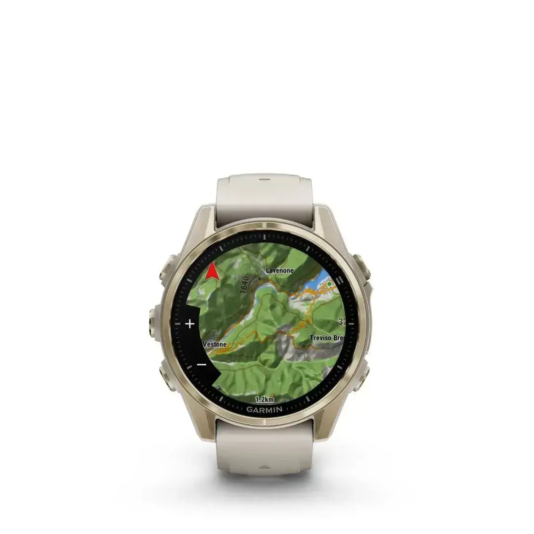 Garmin Fenix 8 AMOLED Sapphire Soft Gold Gray 43mm Pehme kuldne halli rihmaga