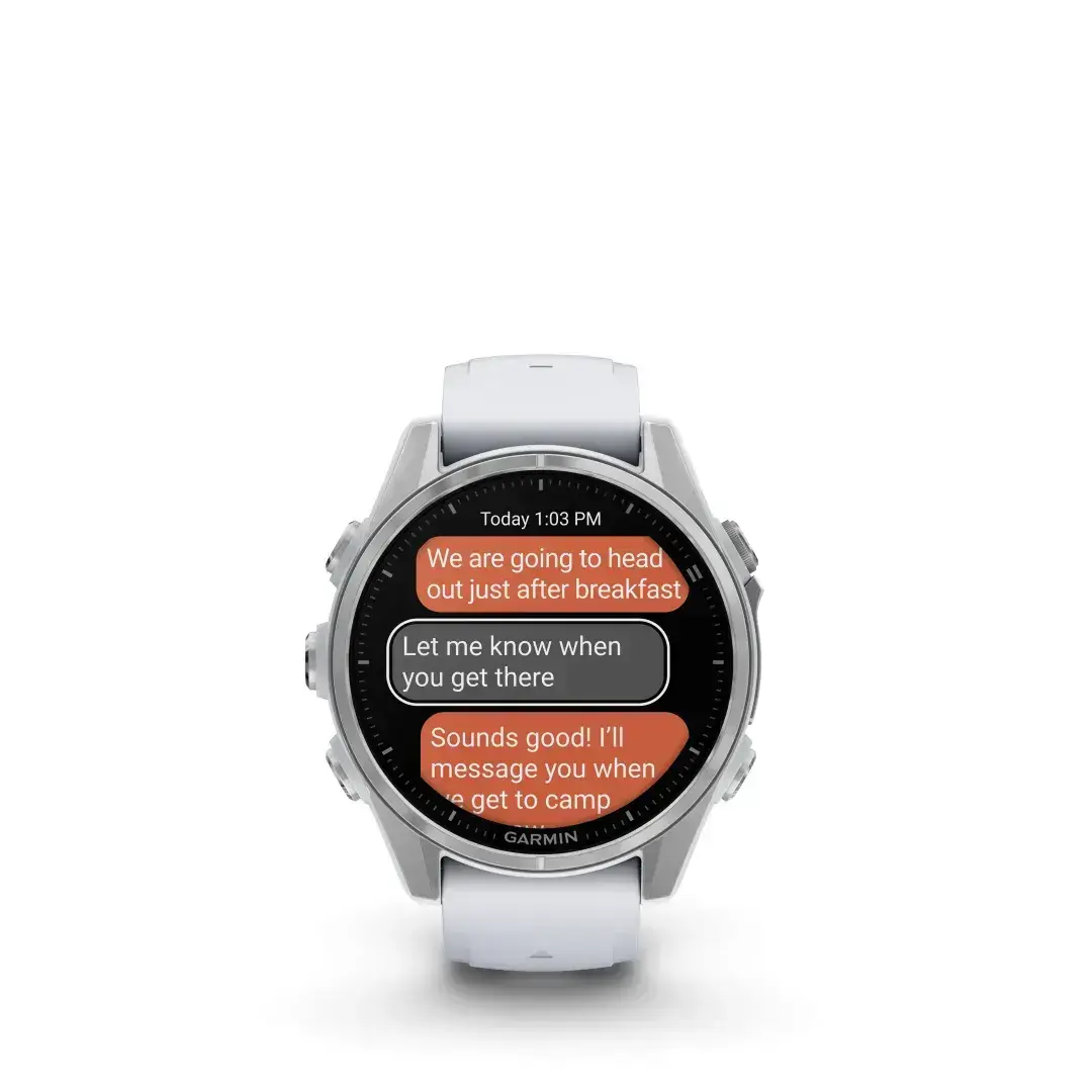 Garmin Fenix 8 AMOLED Whitestone 43mm Hõbedane valge kiviga rihm