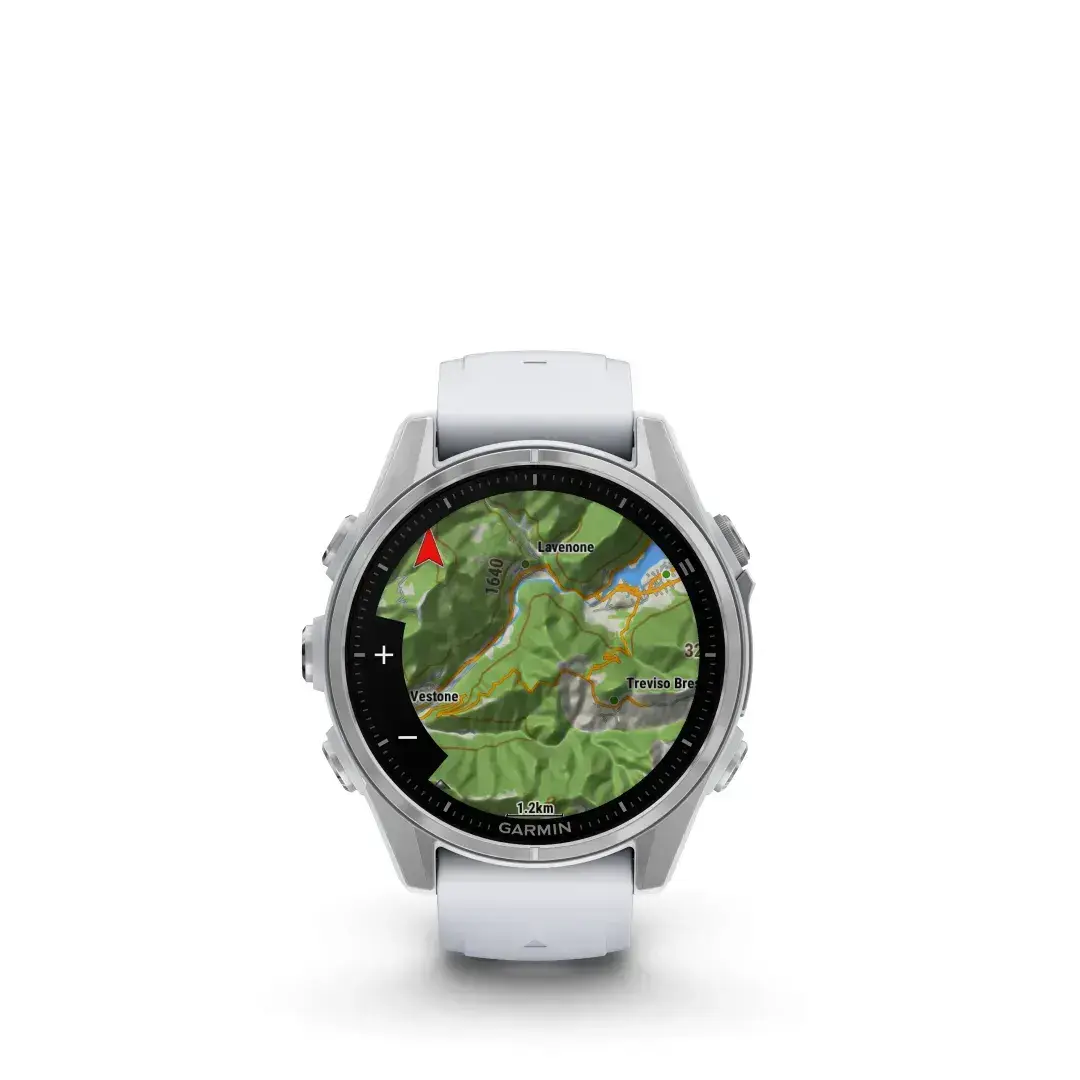 Garmin Fenix 8 AMOLED Whitestone 43mm Hõbedane valge kiviga rihm
