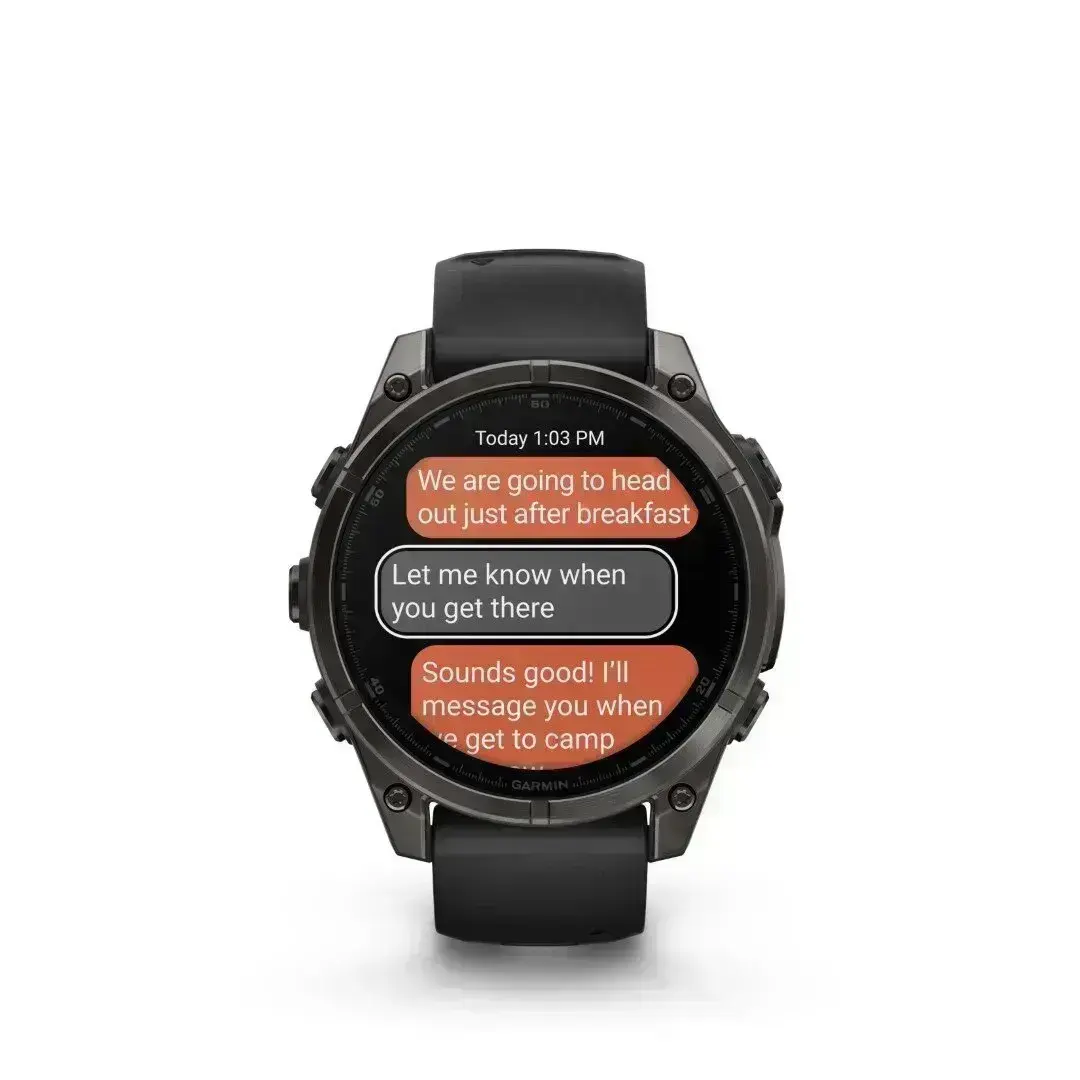 Garmin Fenix 8 AMOLED Sapphire Carbon Gray Black 51mm Söehall DLC titaankate musta rihmaga 51mm