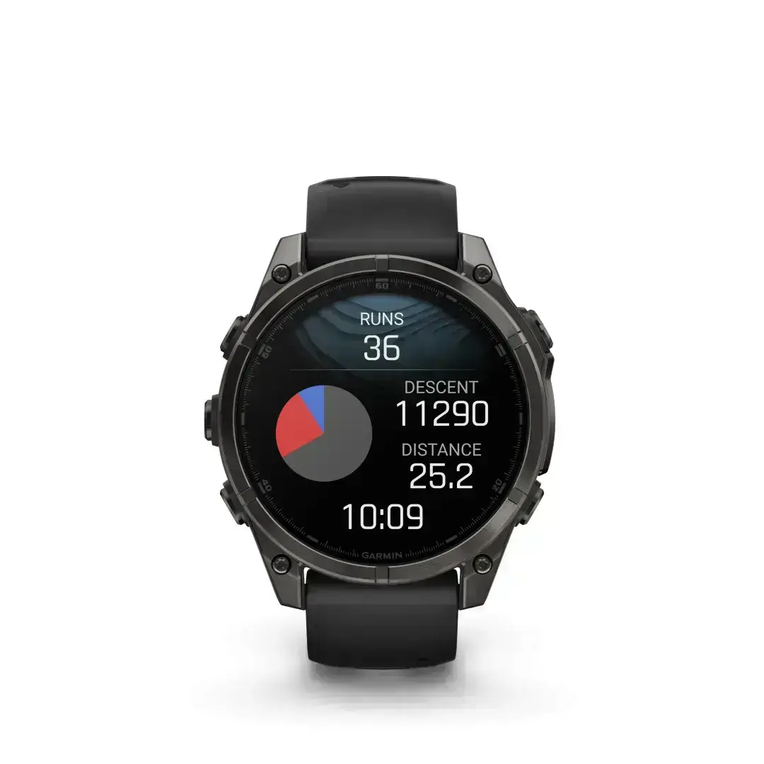 Garmin Fenix 8 AMOLED Sapphire Carbon Gray Black 51mm Söehall DLC titaankate musta rihmaga 51mm