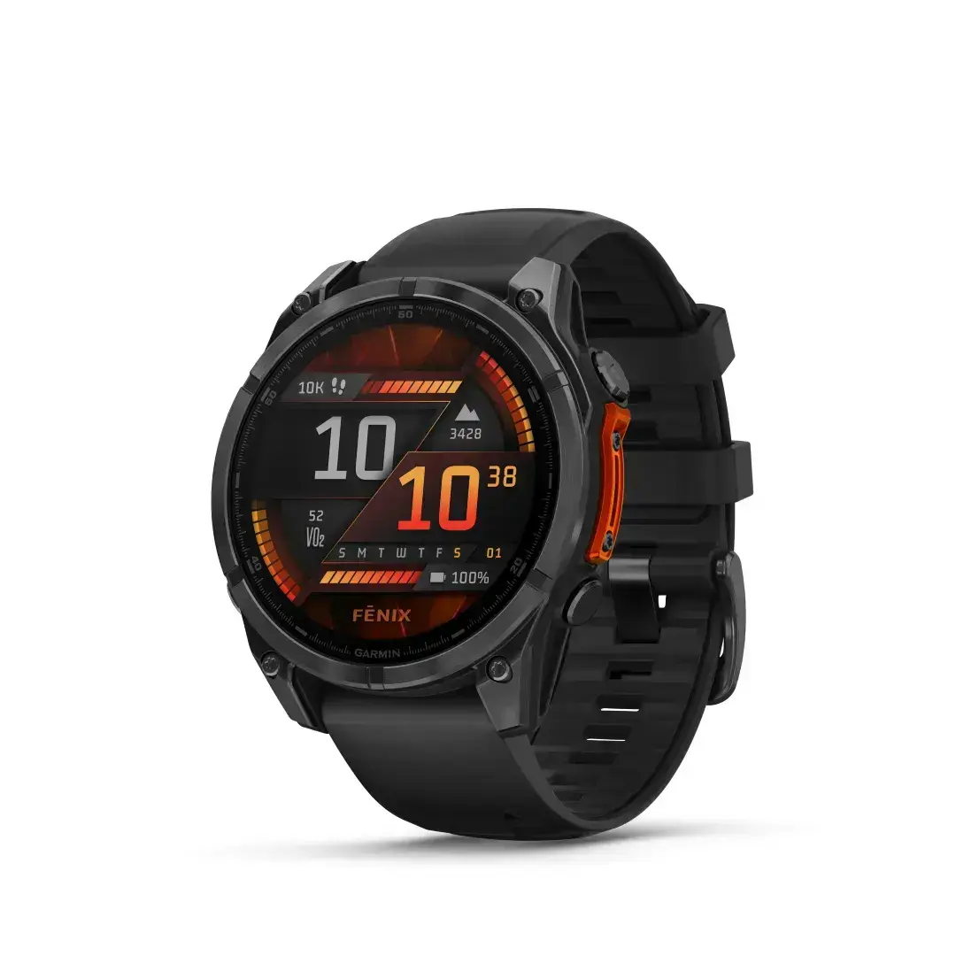 Garmin Fenix 8 AMOLED Slate Gray Black 47mm Kivi hall musta rihmaga 47mm