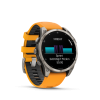 Garmin Fenix 8 AMOLED Sapphire Graphite Orange 51mm Titaanist erksavärvilise oranži rihmaga