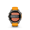 Garmin Fenix 8 AMOLED Sapphire Graphite Orange 51mm Titaanist erksavärvilise oranži rihmaga