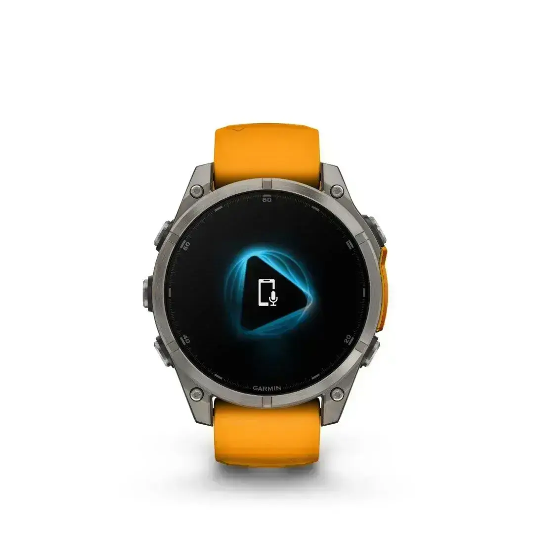 Garmin Fenix 8 AMOLED Sapphire Graphite Orange 51mm Titaanist erksavärvilise oranži rihmaga