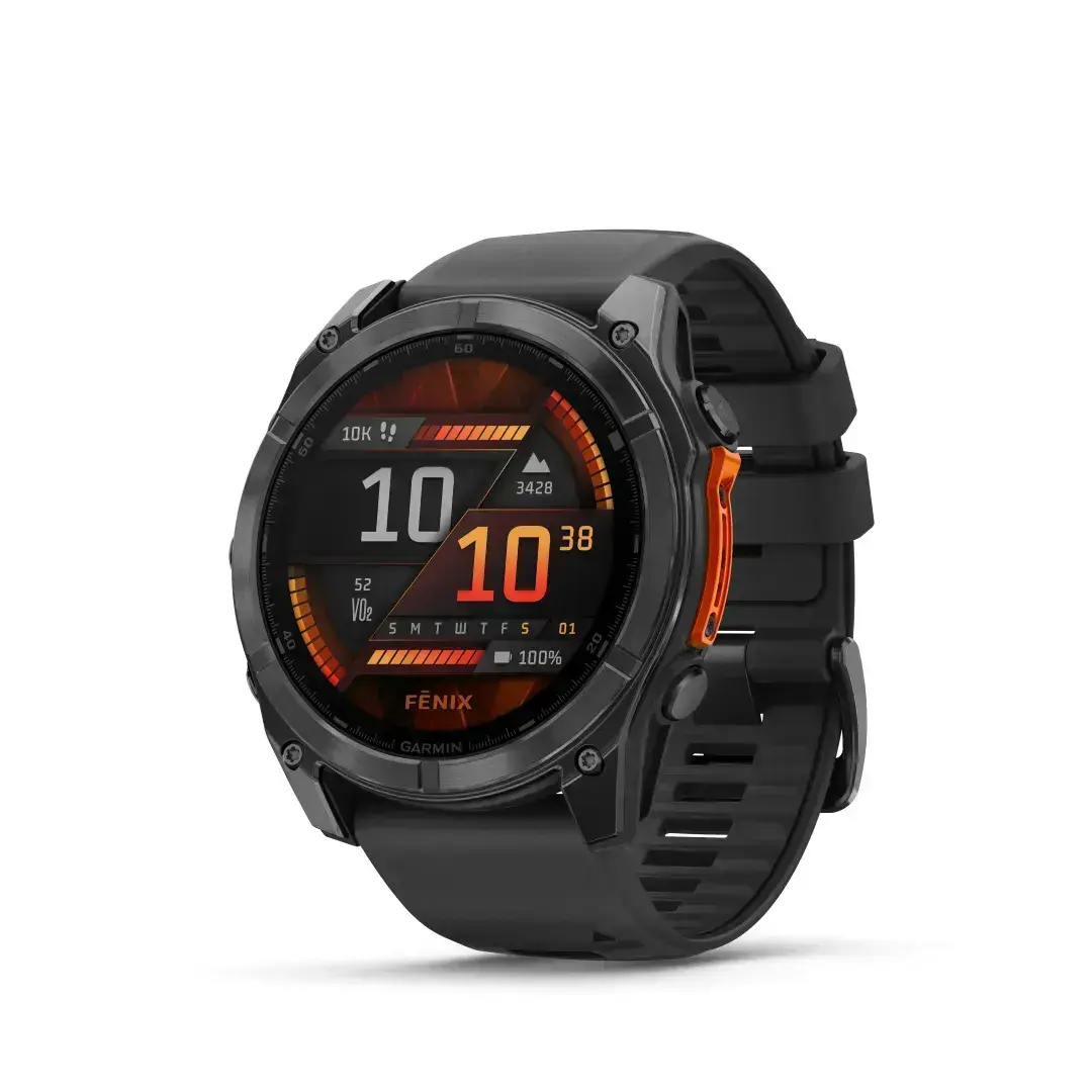 Garmin Fenix 8 AMOLED Slate Gray Black 51mm Kivi hall musta rihmaga 51mm