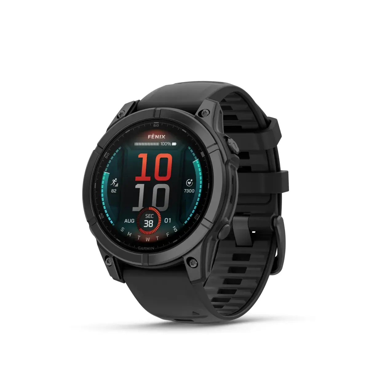 Garmin Fenix E AMOLED Slate Gray Black 47mm Sinihall teras musta rihmaga