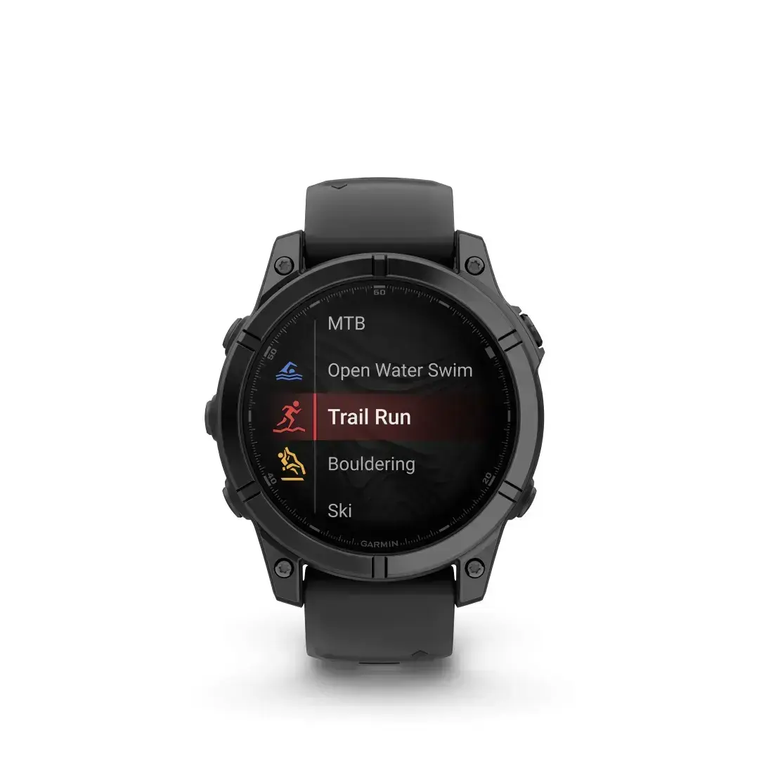 Garmin Fenix E AMOLED Slate Gray Black 47mm Sinihall teras musta rihmaga