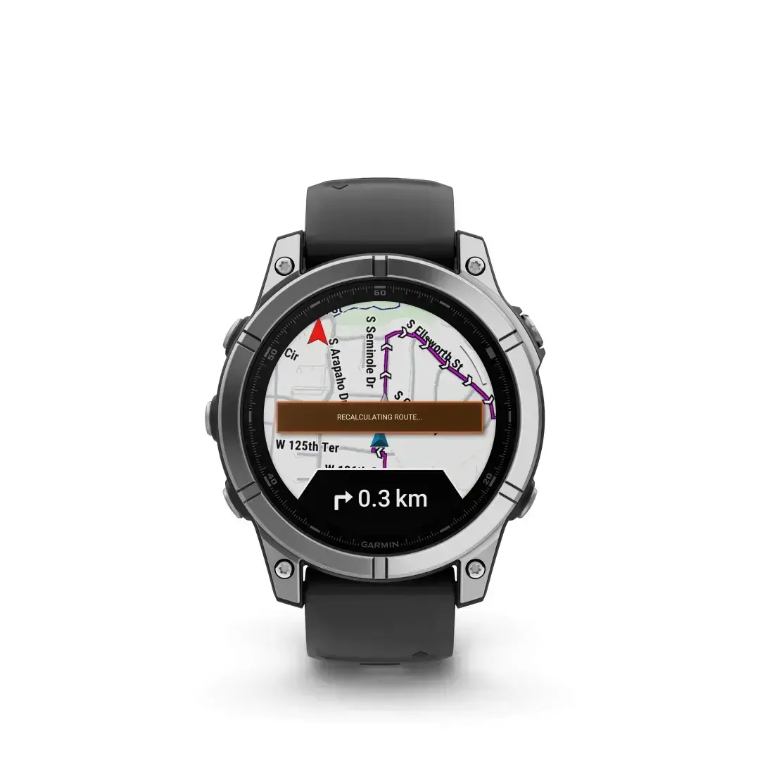 Garmin Fenix E AMOLED Stainless Steel Black 47mm Roostevabast terasest musta rihmaga