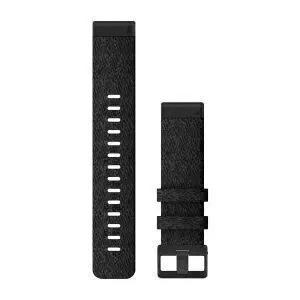 Garmin QuickFit 22 Watch Band Nylon Heathered Black - Pulksteņu siksniņas