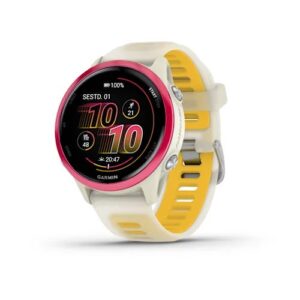 Garmin Forerunner 570 Raspberry 42mm Vaarika alumiiniumist läbipaistva luu/mango rihmaga