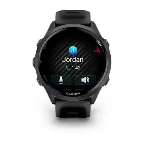 Garmin Forerunner 570 Slate Gray 47mm Sinihall alumiinium läbipaistva musta/musta rihmaga
