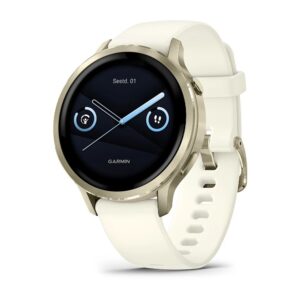 Venu 4 Lunar Gold 41mm Kahvatukuldne korpus luuhalli silikoonrihmaga 41mm