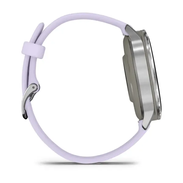 Venu 4 Silver Purple 41mm Sudraba krāsā ar violetu silikona siksniņu 41mm
