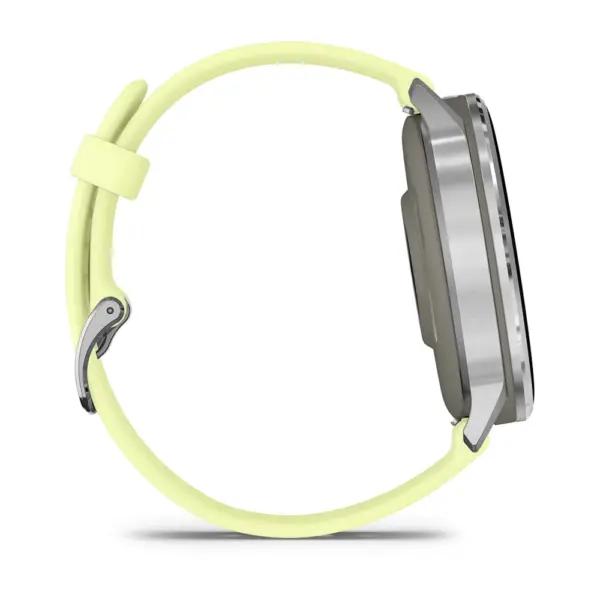 Venu 4 Silver Yellow 45mm Sudraba krāsā ar citronu krāsas silikona siksniņu 45mm