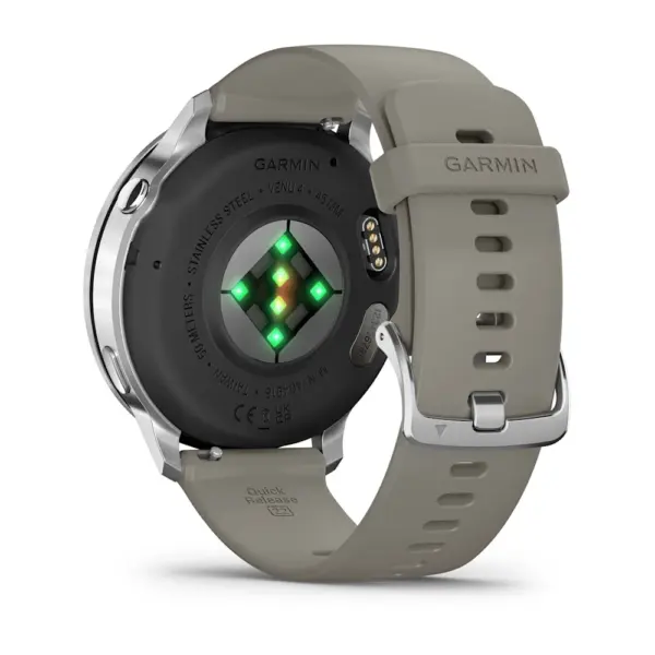 Venu 4 Silver Gray 45mm Sudraba krāsā ar sudraba pelēku silikona siksniņu 45mm
