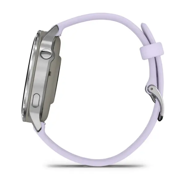 Venu 4 Silver Purple 41mm Sudraba krāsā ar violetu silikona siksniņu 41mm