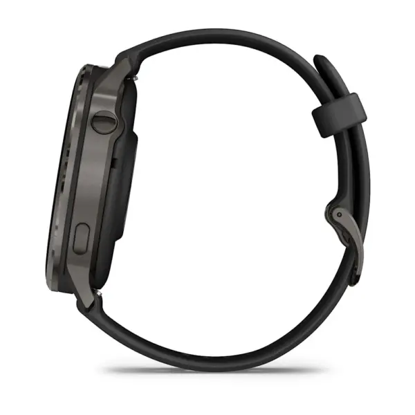 Venu 4 Slate Black 45mm Zilganpelēka kopā ar Melna silikona pulksteņa siksniņa 45mm