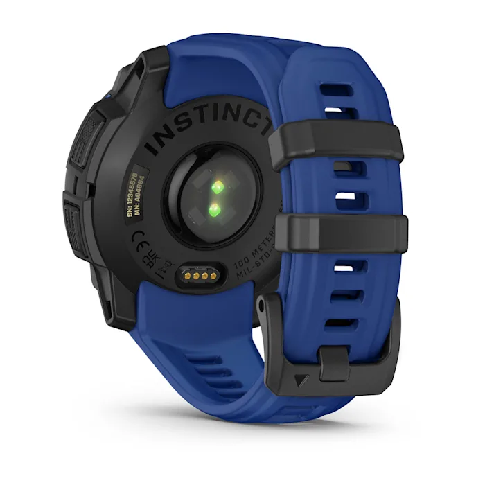 Garmin Instinct 3 Amoled Black Bolt Blue 45mm Must koos läikivsinise/musta rihmaga - amoled