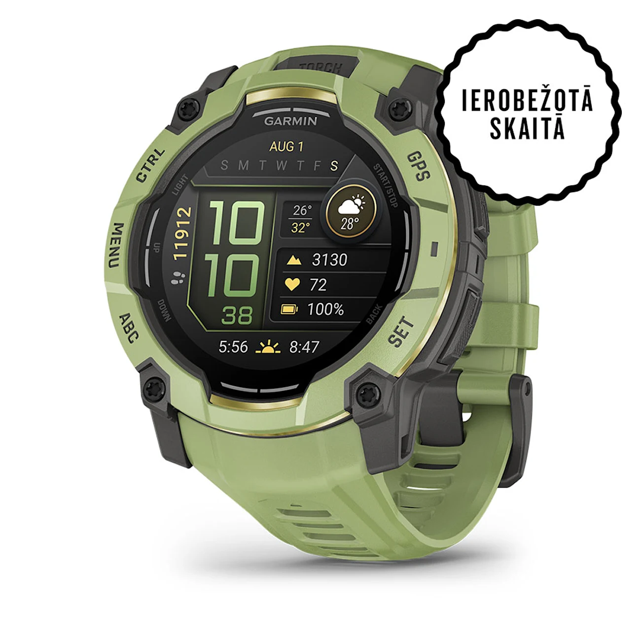 Garmin Instinct 3 Solar Sunburst 50mm (Kopija) (Kopija) - Multisportam