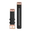Garmin QuickFit 20 Watch Band Black Nylon Rose