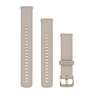 French grey, soft gold hardware • Vedrutihvt / Quick Release • 18 mm • Silikoon