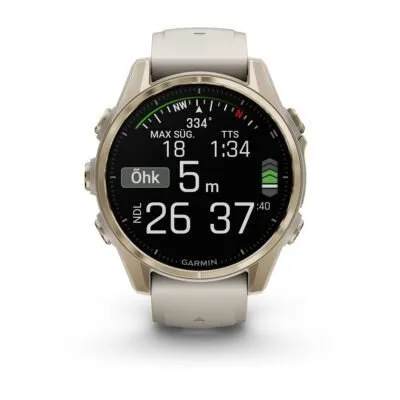 Garmin Fenix 8 AMOLED Sapphire Soft Gold Gray 43mm