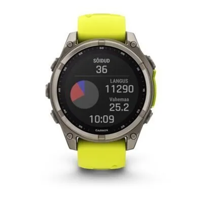 Garmin Fenix 8 Sapphire Solar Amp Yellow Graphite 47mm