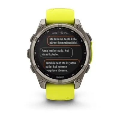 Garmin Fenix 8 Sapphire Solar Amp Yellow Graphite 47mm