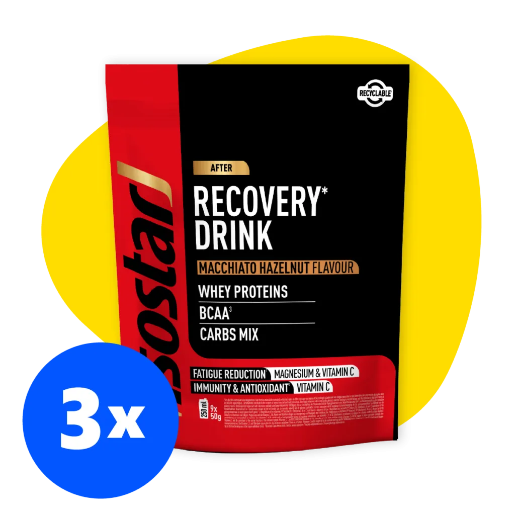 Isostar Long Energy Recovery Drink Macchiato 450g x3