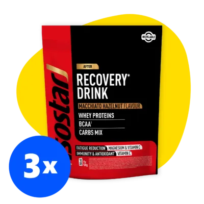 Isostar Long Energy Recovery Drink Macchiato 450g x3