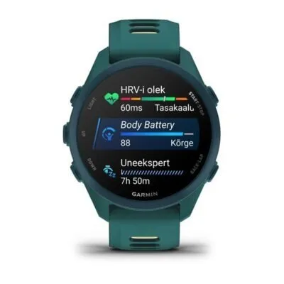 Garmin Forerunner 170 Music Sügavroheline koos sügavrohelise/sidrunkollase rihmaga