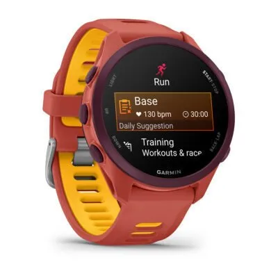 Garmin Forerunner 170 Music Tumeroosa koos tumeroosa/oranžikaskollase rimaga