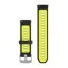 Garmin Kiirkinnitusrihmad 20 mm – Must/Kollane silikoon