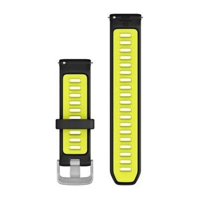 Garmin Kiirkinnitusrihmad 20 mm – Must/Kollane silikoon