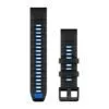 Garmin QuickFit 22 Watch Band Black / Pilot Blue Silicone