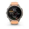 Garmin fēnix 9 Pro inReach 43 mm Titanium / Shell Pink / Autumn Orange Silicone
