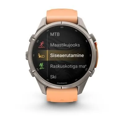 Garmin fēnix 9 Pro inReach 43 mm Titanium / Shell Pink / Autumn Orange Silicone