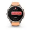 Garmin fēnix 9 Pro inReach 43 mm Titanium / Shell Pink / Autumn Orange Silicone