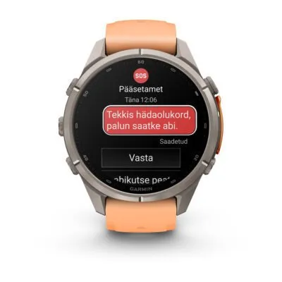 Garmin fēnix 9 Pro inReach 43 mm Titanium / Shell Pink / Autumn Orange Silicone