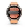 Garmin fēnix 9 Pro inReach 43 mm Titanium / Shell Pink / Autumn Orange Silicone