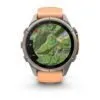 Garmin fēnix 9 Pro inReach 43 mm Titanium / Shell Pink / Autumn Orange Silicone