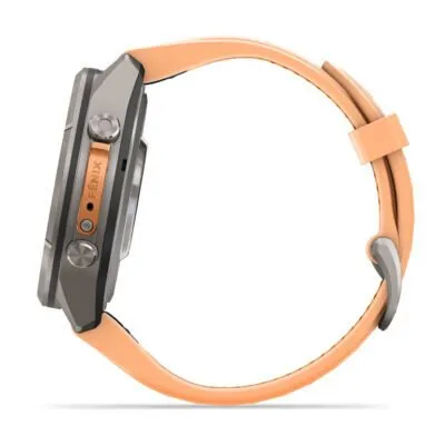 Garmin fēnix 9 Pro inReach 43 mm Titanium / Shell Pink / Autumn Orange Silicone